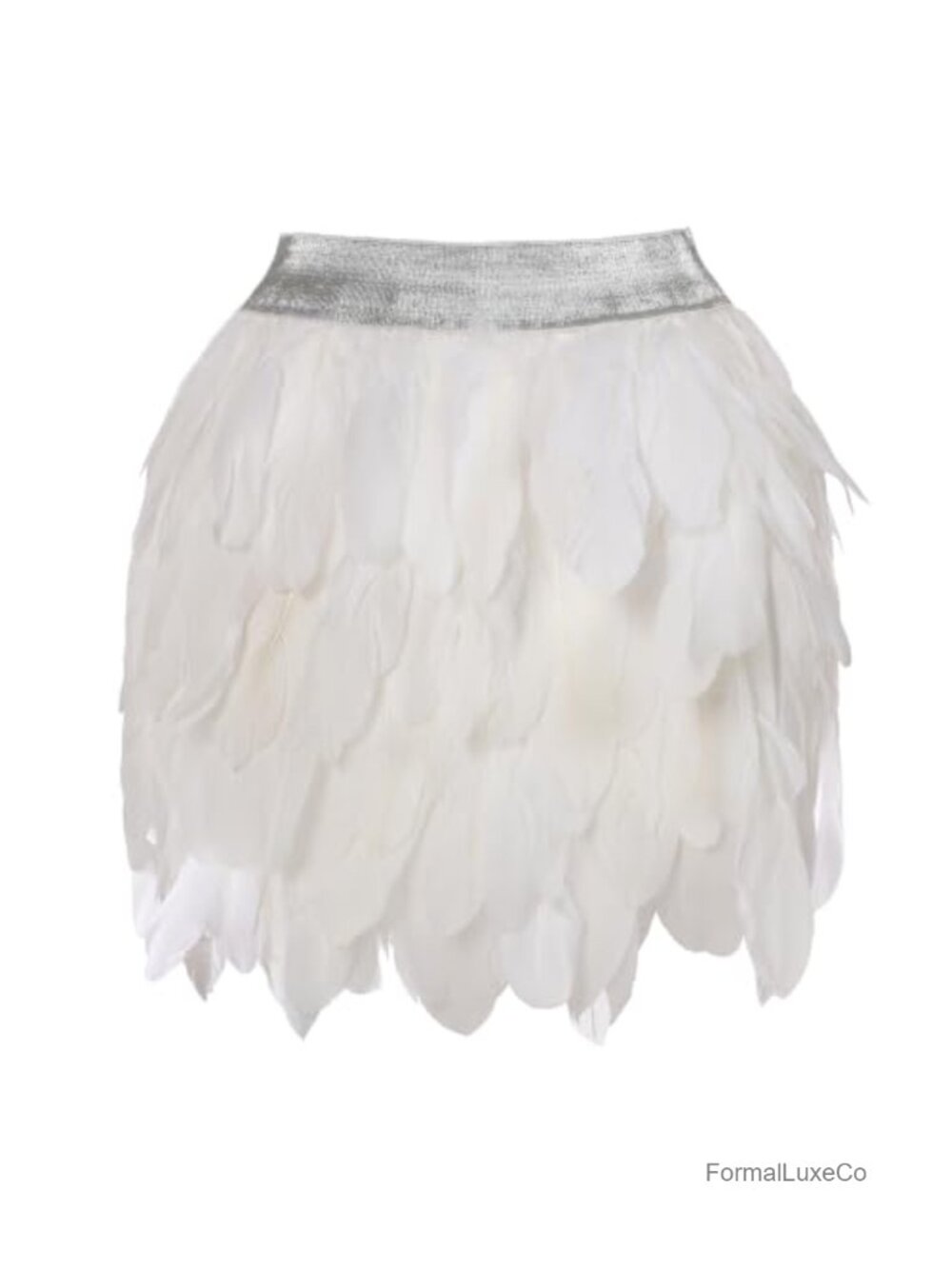 Natural Feather A-Line Skirt Halloween Party Costume